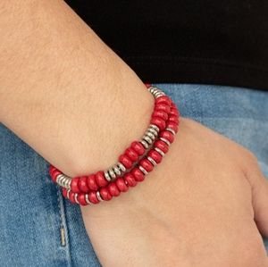 Paparazzi Bracelet elastic red